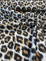 Leopard Natural Cotton Canvas Fabric - Leopard Print, 56" Width (1 Yard)