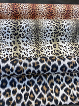 Leopard Natural Cotton Canvas Fabric - Leopard Print, 56" Width (1 Yard)