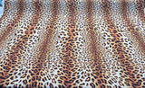 Jaguar Mombasa Bright Cotton Canvas Fabric - Jaguar Skin Design, Beige White Black Rustish Orange, 56" Width (1 Yard)