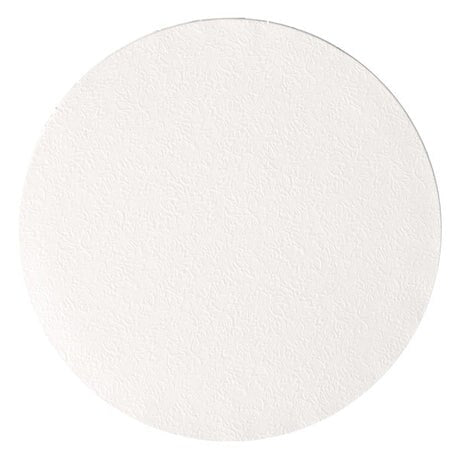 6" Round White Foil Cake Board Drum