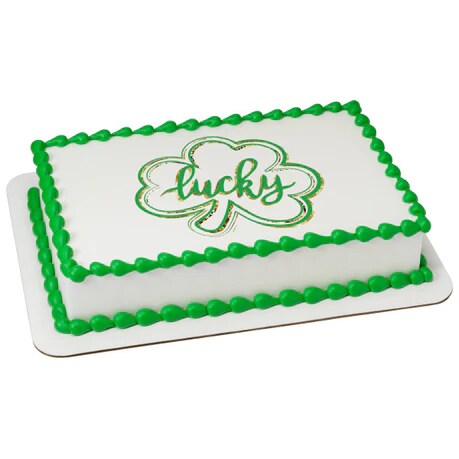 Lucky Clover St. Patrick's Day Edible Cake or Cookie Image PhotoCake®