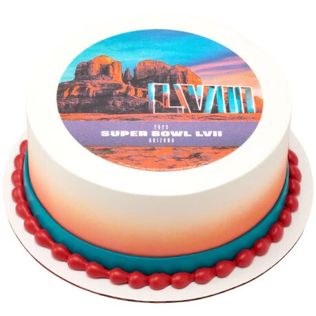 NFL Super Bowl LVII Canyon Football Edible Image PhotoCake