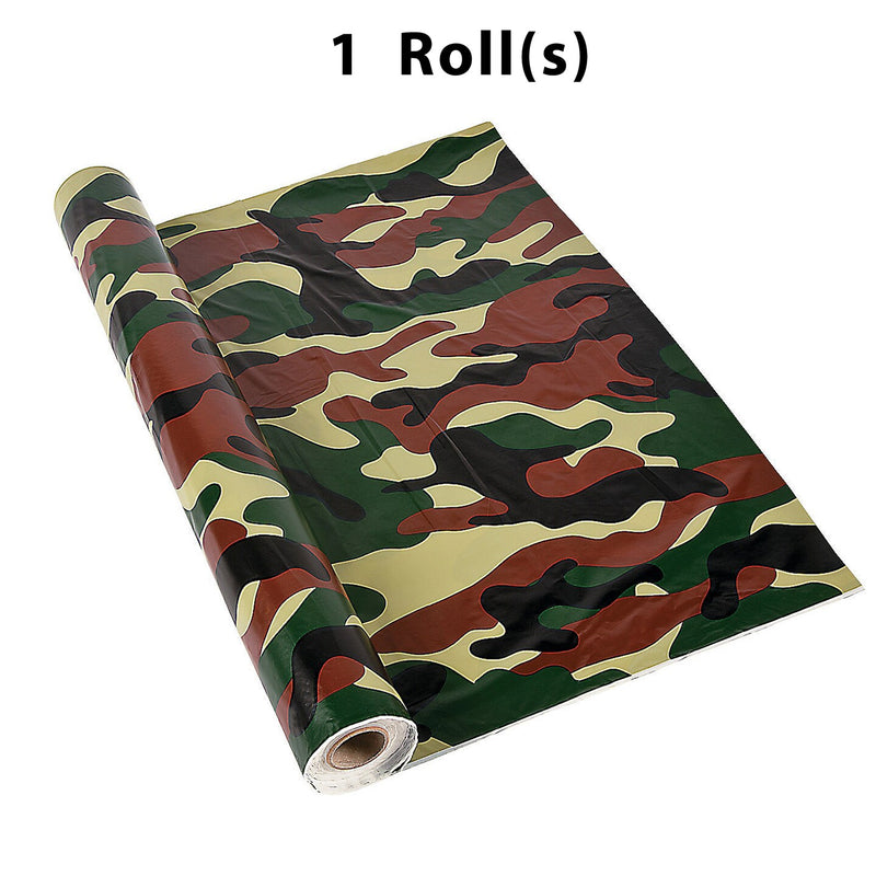 Camo Plastic Tablecloth Roll 40" x 100 ft.