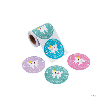 Official Tooth Fairy Seal Sticker Roll 100 Pc.