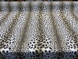 Jaguar Mombasa Sepia Cotton Fabric - Jaguar Skin Pattern, Beige White/Off White/Black, 56" Width (By The Yard)