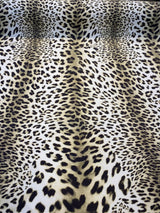 Jaguar Mombasa Sepia Cotton Fabric - Jaguar Skin Pattern, Beige White/Off White/Black, 56" Width (By The Yard)