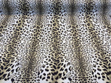 Jaguar Mombasa Sepia Cotton Fabric - Jaguar Skin Pattern, Beige White/Off White/Black, 56" Width (By The Yard)