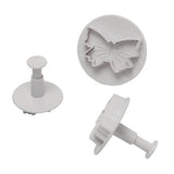 Butterfly Plunger fondant cutters - 3 size set