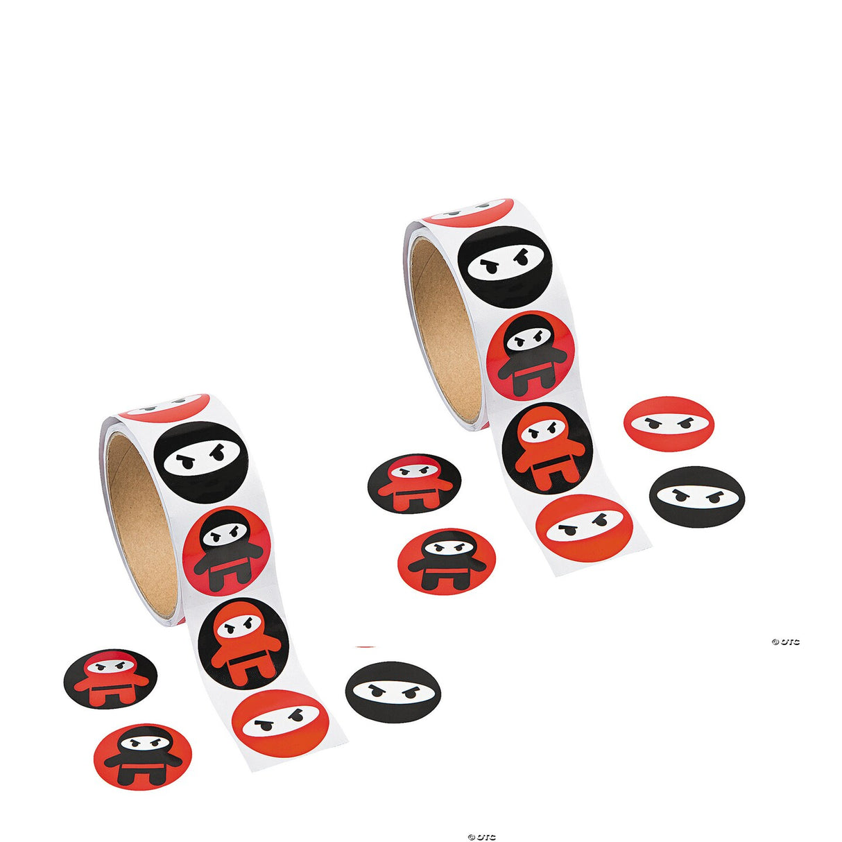 1 3/4" Ninja Sticker Roll - 100 Pc.
