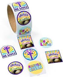 Christian Symbols Smile Face Sticker Roll 100 Pieces