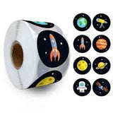 Space Sticker Roll 100 Pieces