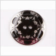 New Silver/Black Metal Coat Button - 48L/30.5mm