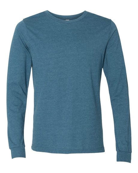 BELLA + CANVAS® Heather CVC Crewneck Long Sleeve Tee