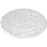 6" Round Silver Foil Cake Board Drum