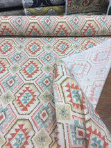 Epachi Panorama Cotton Fabric - Peach Spice Ethnic Pattern, 45" Width (1 Yard)