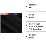 Black ITY Polyester Spandex Fabric