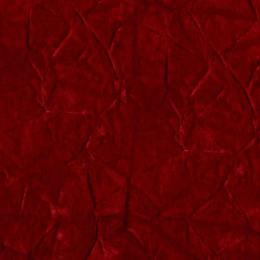 Red Flocking Crushed Velvet Upholstery Fabric,