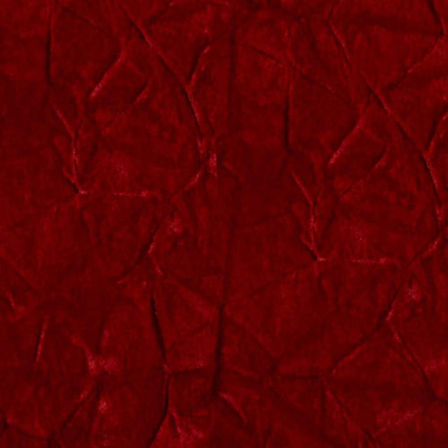 Red Flocking Crushed Velvet Upholstery Fabric,