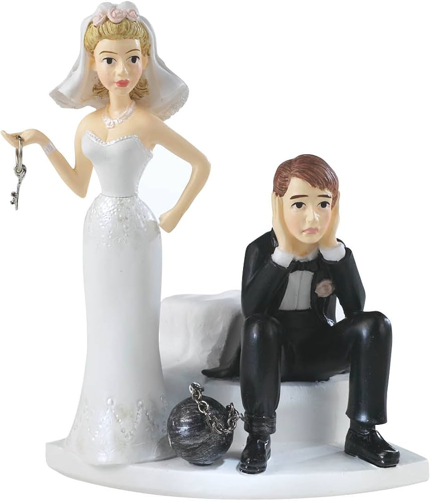 Wilton Ball and Chain Bride and Groom Wedding Cake Topper – New in Package