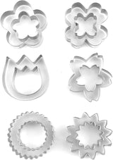 12-Piece Floral Cookie Cutter Set – Biscuit, Fondant & Pastry Cutters in Various Flower Shapes