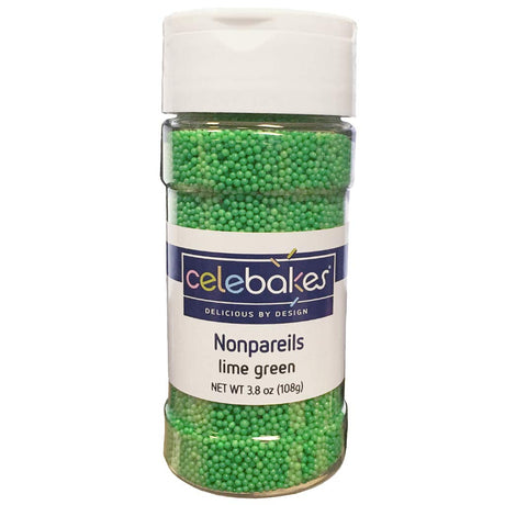 Celebakes Lime Green Nonpareils, 3.8 oz.