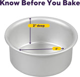 Wilton Aluminum Round Cake Pan, Durable Anodized Bakeware for Tiered & Layered Cakes, Even Heating, Rust-Resistant, Professional Cake Baking Pans, 4 x 2 in 4x2