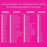 Everything Mary Jumbo 5 Wheel Collapsible Rolling Sewing Machine Storage Case Black