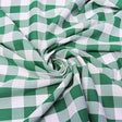1″ inch Hunter Green Checkered Gingham Polyester Poplin Fabric,