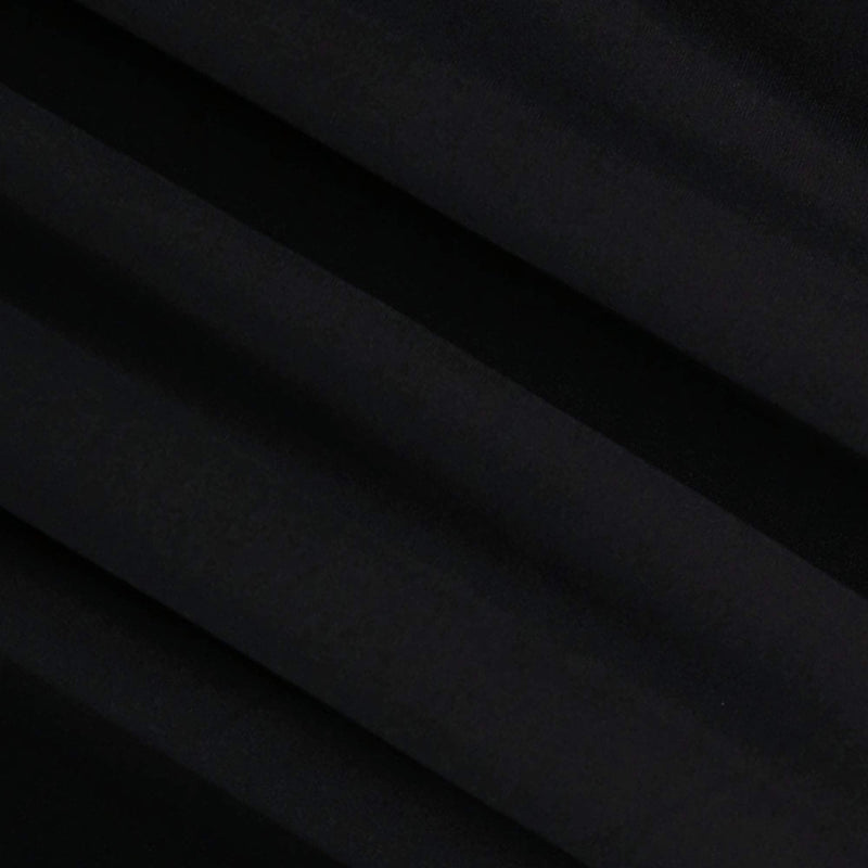 DTY Double Brushed Poly Spandex Knit Fabric Black