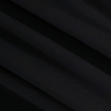 DTY Double Brushed Poly Spandex Knit Fabric Black