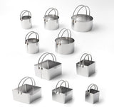 Baking Cookie Cutter Set of 10 – Round & Square Stainless Steel Cutters with Handles