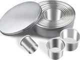 12-Piece Round Cookie Cutter Set – Stainless Steel Circle Biscuit & Pastry Cutters