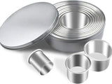 12-Piece Round Cookie Cutter Set – Stainless Steel Circle Biscuit & Pastry Cutters