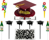 Oasis Supply, Graduation Cake Decorating Kits with Sprinkles (Various Color Grad Caps)