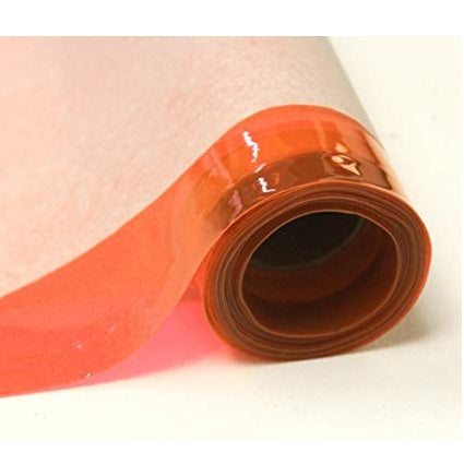 Orange 12 Gauge Tinted Plastic Vinyl Fabric,