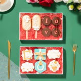9.5" x 6" x 1.25" Transparent Clear lid White Bakery Boxes with Window Pastry Boxes for Strawberries, Cookies and Desserts