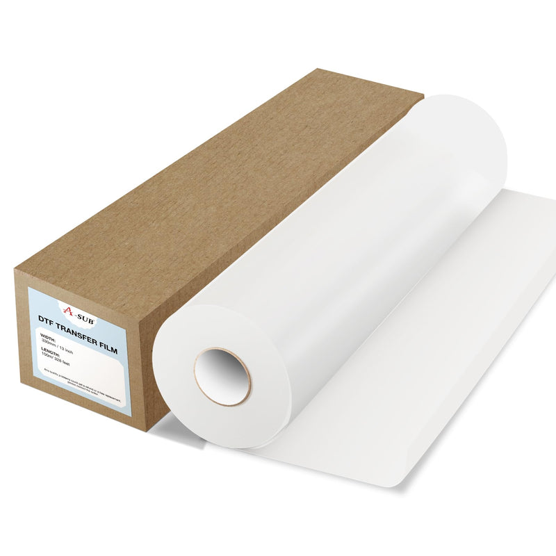 DTF Transfer Film Roll DTF Supplies Fabric - Heat Transfer Film, 12 Inch, 13 Inch, 24 Inch (1 Roll)