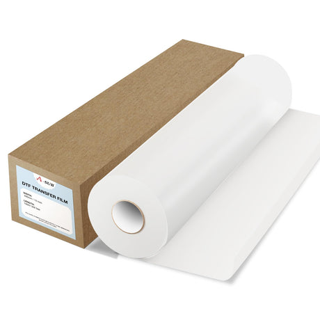 DTF Transfer Film Roll DTF Supplies Fabric - Heat Transfer Film, 12 Inch, 13 Inch, 24 Inch (1 Roll)
