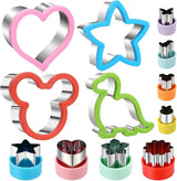 12 PCS  Cookie & Sandwich Cutters – Food-Grade Fun Shapes for Baking & Snacks