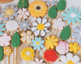 Spring Summer Flowers Cookie Cutters - Rose, Sunflower, Tulip, Daisy Flower, Butterfly, Stainless Steel Holiday Cookie Cutter Shapes for Baking Gift