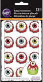 Wilton Gory Bloody Eyeballs Royal Icing Decorations, 12-Count