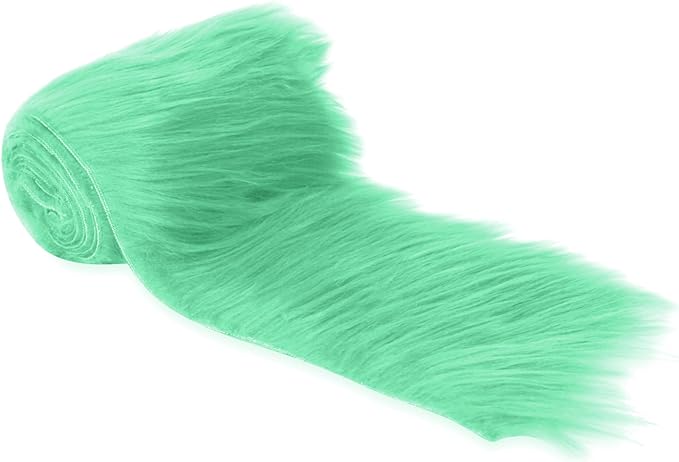 Faux Fur Fabric Mint Pre-Cut Strips