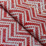Zig Zag Racer Foil Polyester Spandex Fabric - Sparkly Chevron Foil Print, 58/60" Width (1 Yard)