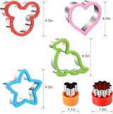 12 PCS  Cookie & Sandwich Cutters – Food-Grade Fun Shapes for Baking & Snacks