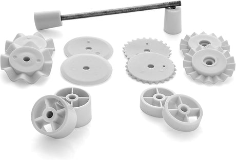 Karolyn's Favorite Fondant Tools -Ateco, Fondant Ribbon Cutter (plastic) and Stainless-Steel Bow, with 4-Patterns