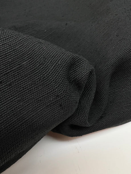 Linen Acetate Dress Fabric Black