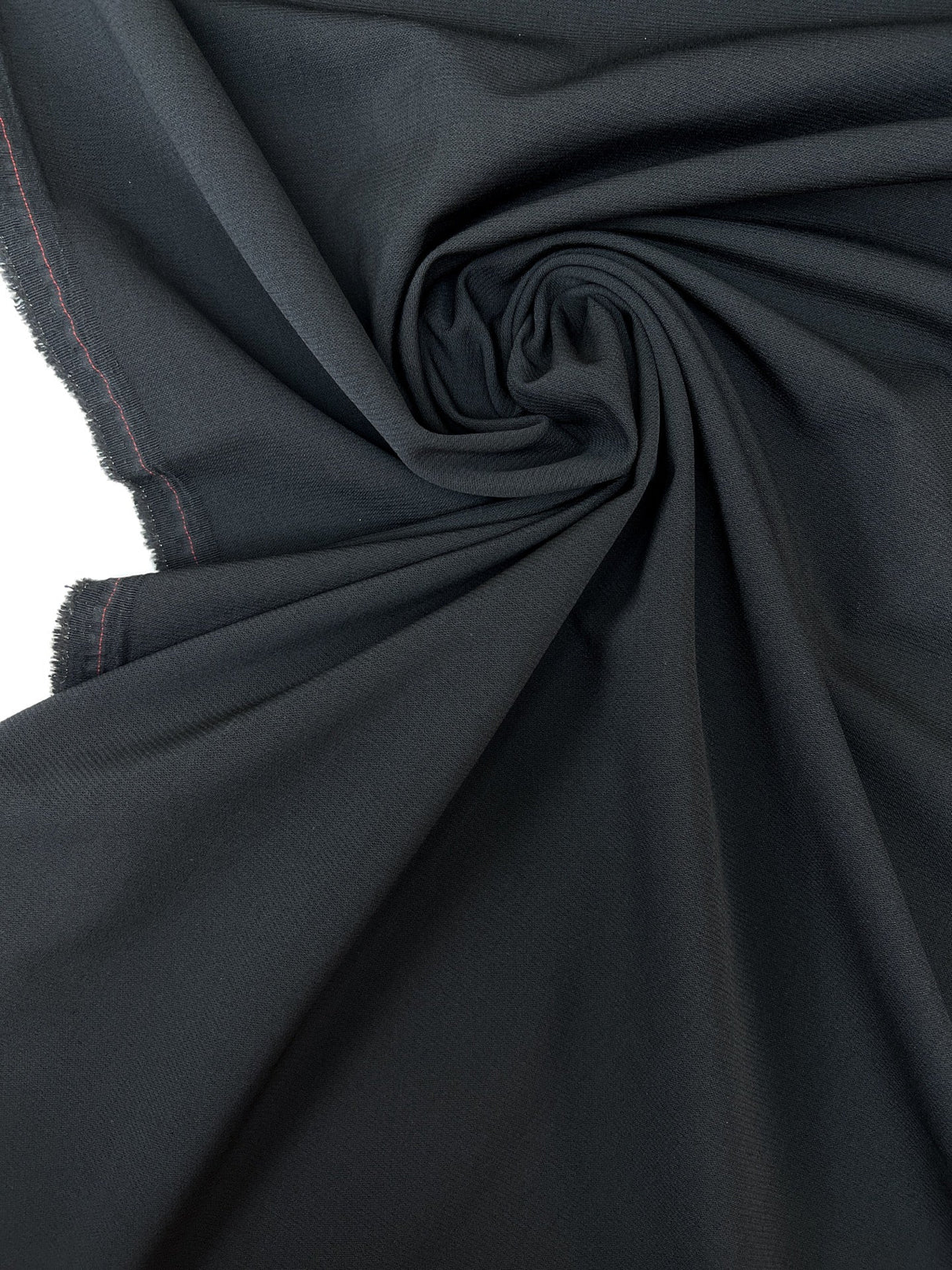 Black Wool Polyamide Cotton Suit Fabric