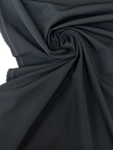 Black Wool Polyamide Cotton Suit Fabric