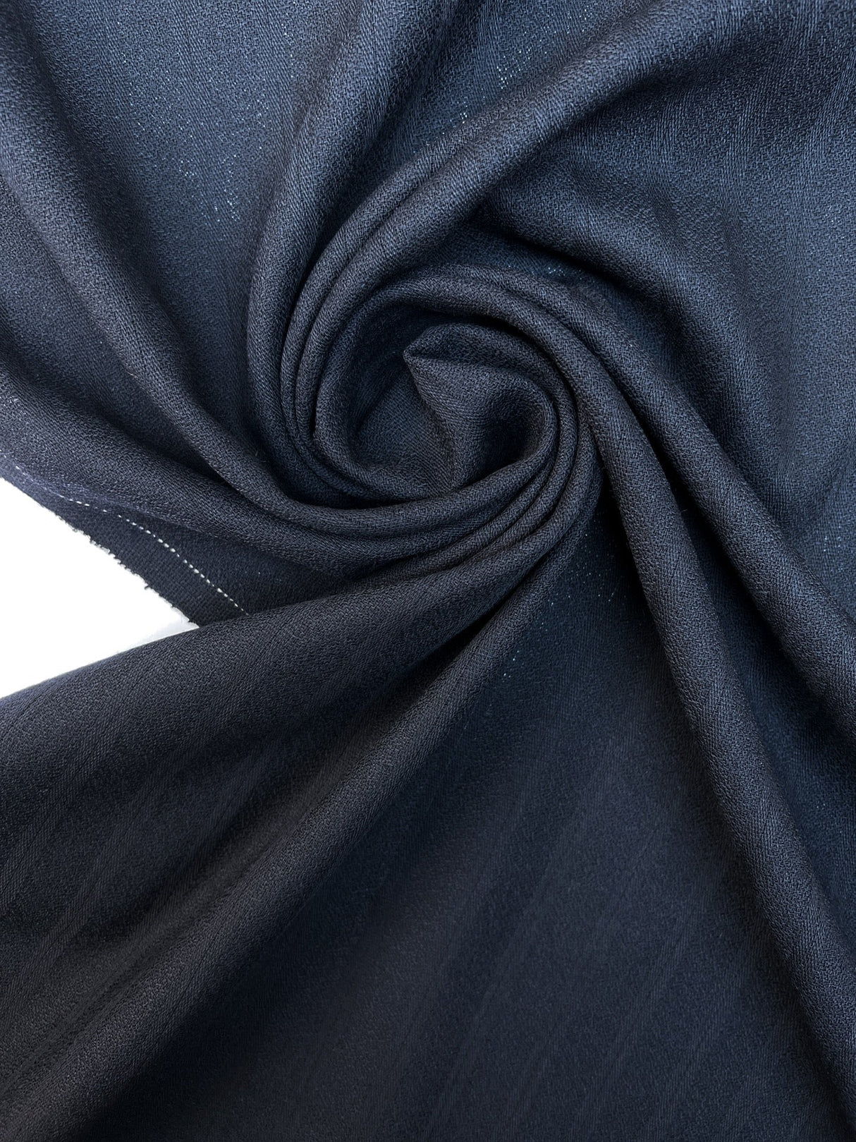 Blue Wool Jacquard Fabric