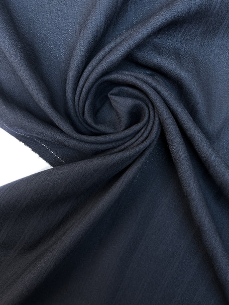 Blue Wool Jacquard Fabric